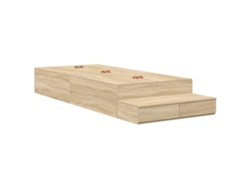 Maison Exclusive - Cama Con Almacenamiento Roble Sonoma 90 Cm Madera Contrachapada