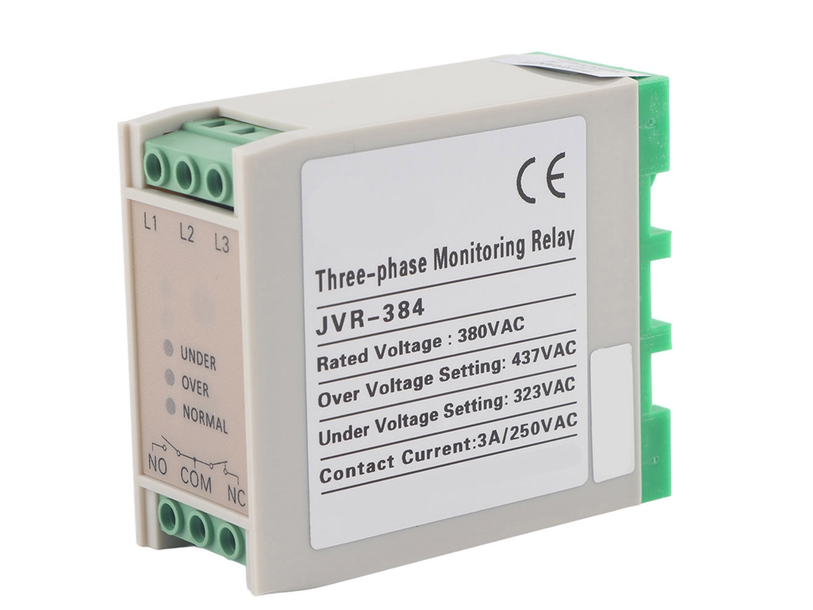 Protector De Sobretensión Y Baja Tensión Jvr-384 Relé De Monitoreo De Alimentación Trifásica 380vac