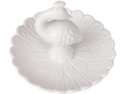 Elegante Bandeja Porcelana Blanca Guardar Decorar Joyas Delicado Soporte Pulseras Anillos Cumpleaños Baño