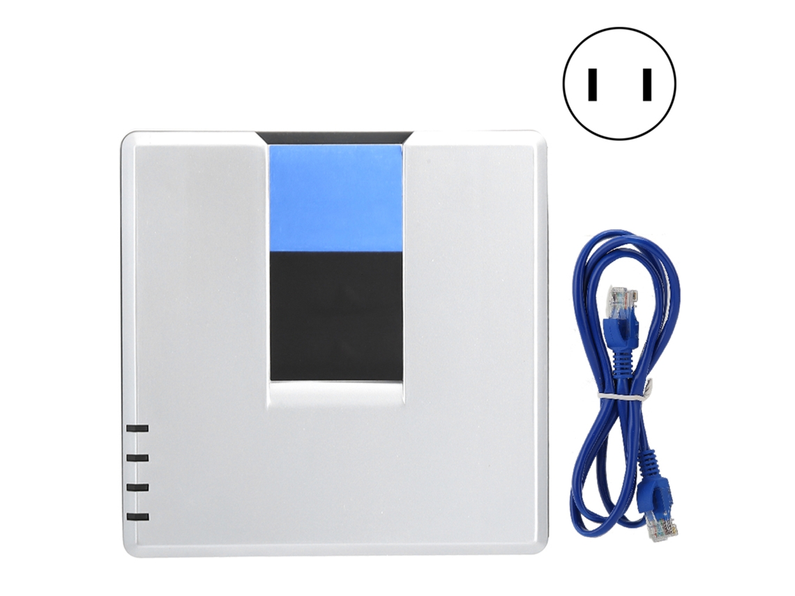 Gateway Voip Dualport Adaptador De Telefone Internet Conversor De Protocolo Para Cisco Pap2t