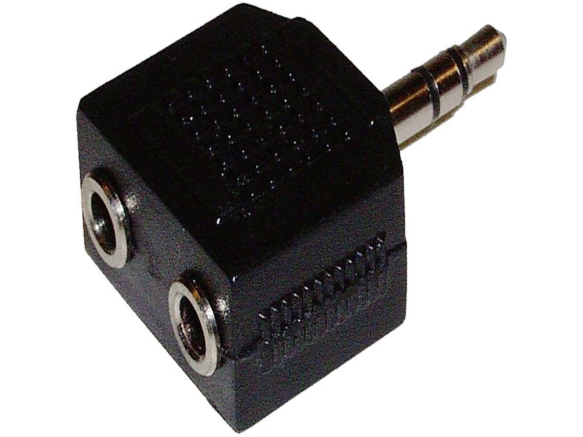 Adaptador de Áudio BEMATIK Estéreo (3,5 mm-M/2 x 3,5 mm-H)