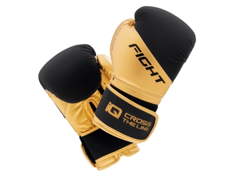 Luvas de Boxe de Couro Artificial M000136240 Preto Dourado 10 Oziq