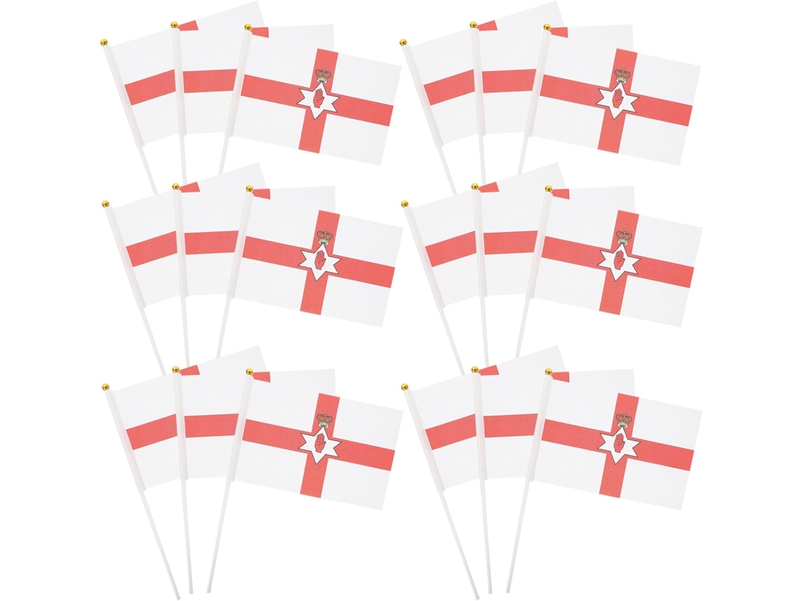 Banderas De Mano De Irlanda Del Norte, Uso Versátil, Hechas De Poliéster, 50 Unidades, Pequeñas Banderas Nacionales Con