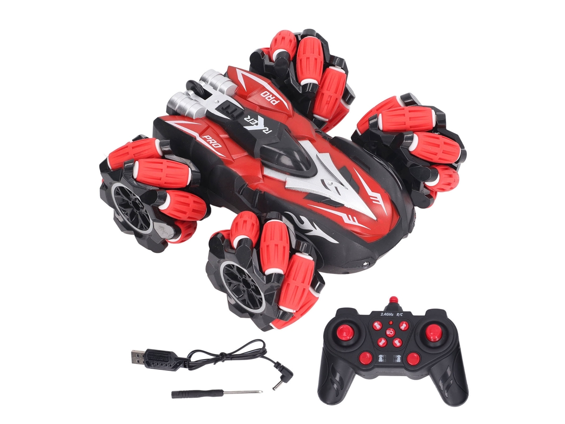 Coche Teledirigido 2.4g Con Derrapes A Alta Velocidad Y Rotación De 360 Grados, Color Rojo, Para Niños De 6 Años En Adelante.