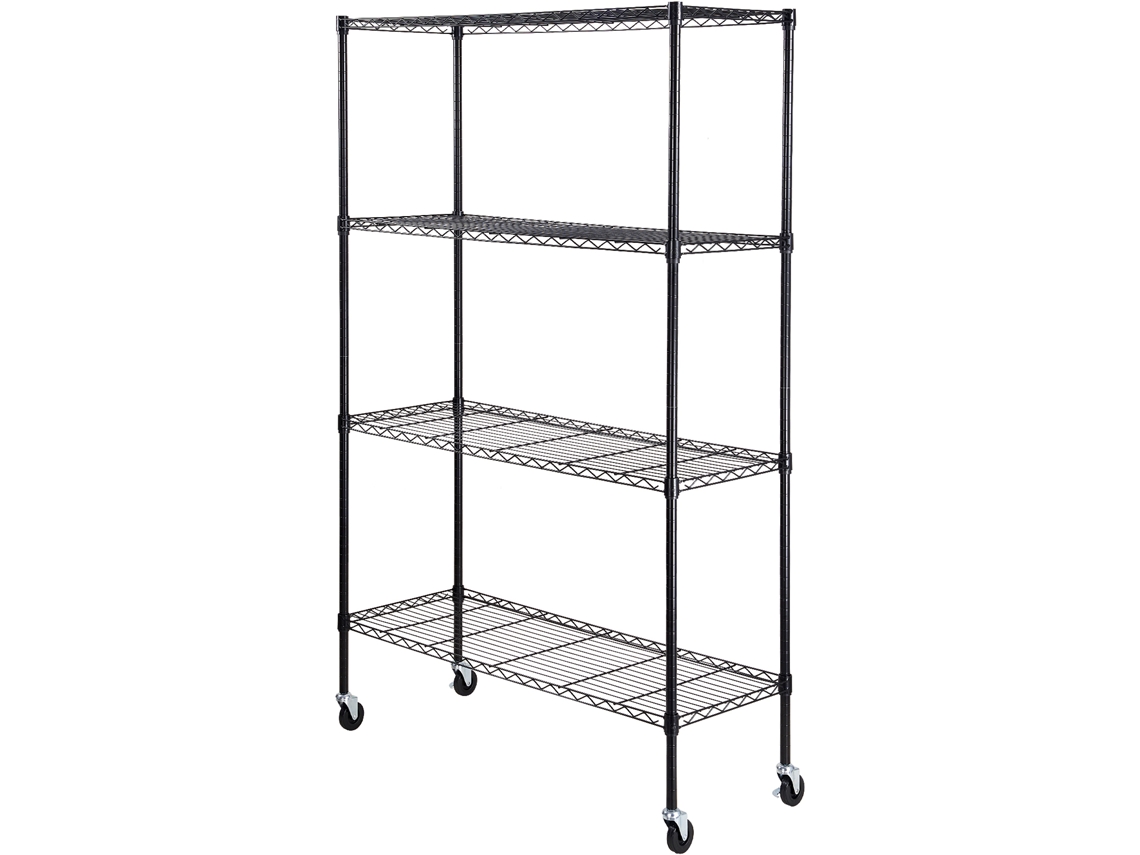 Estante de almacenamiento Succebuy, estante de almacenamiento para garaje, 4 niveles, ajustable, capacidad de carga de 700 lb