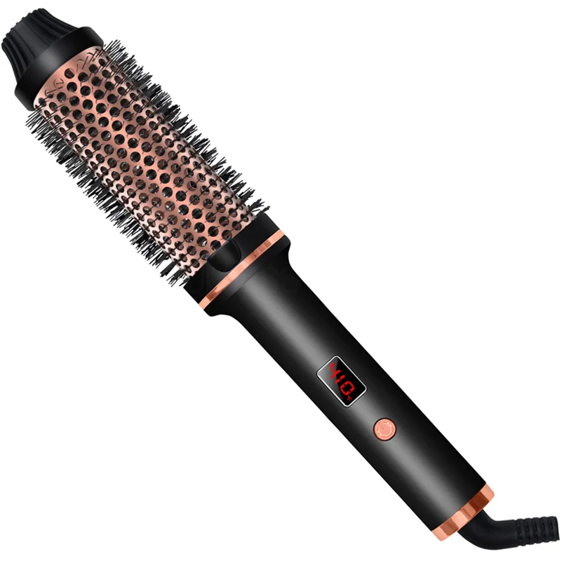 Rizador Con Cepillo Redondo De Cerámica De 32 Mm, Pantalla Lcd, Temperatura Ajustable Para Rizos Definidos, Voluminosos Y Sin Frizz, Accesor