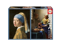 Puzzle 2x1000p La Joven De La Perla La Lechera Educa