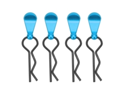 4 Clips En R De Acero Inoxidable Con Mango De Aleación De Aluminio Para Coches Rc A Escala 1/8 Y 1/10 - Azul
