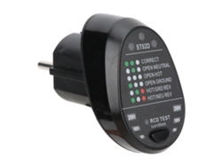 Detector de polaridad de circuitos, comprobador de enchufes eléctricos ST02D, comprobador de fallos de red eléctrica