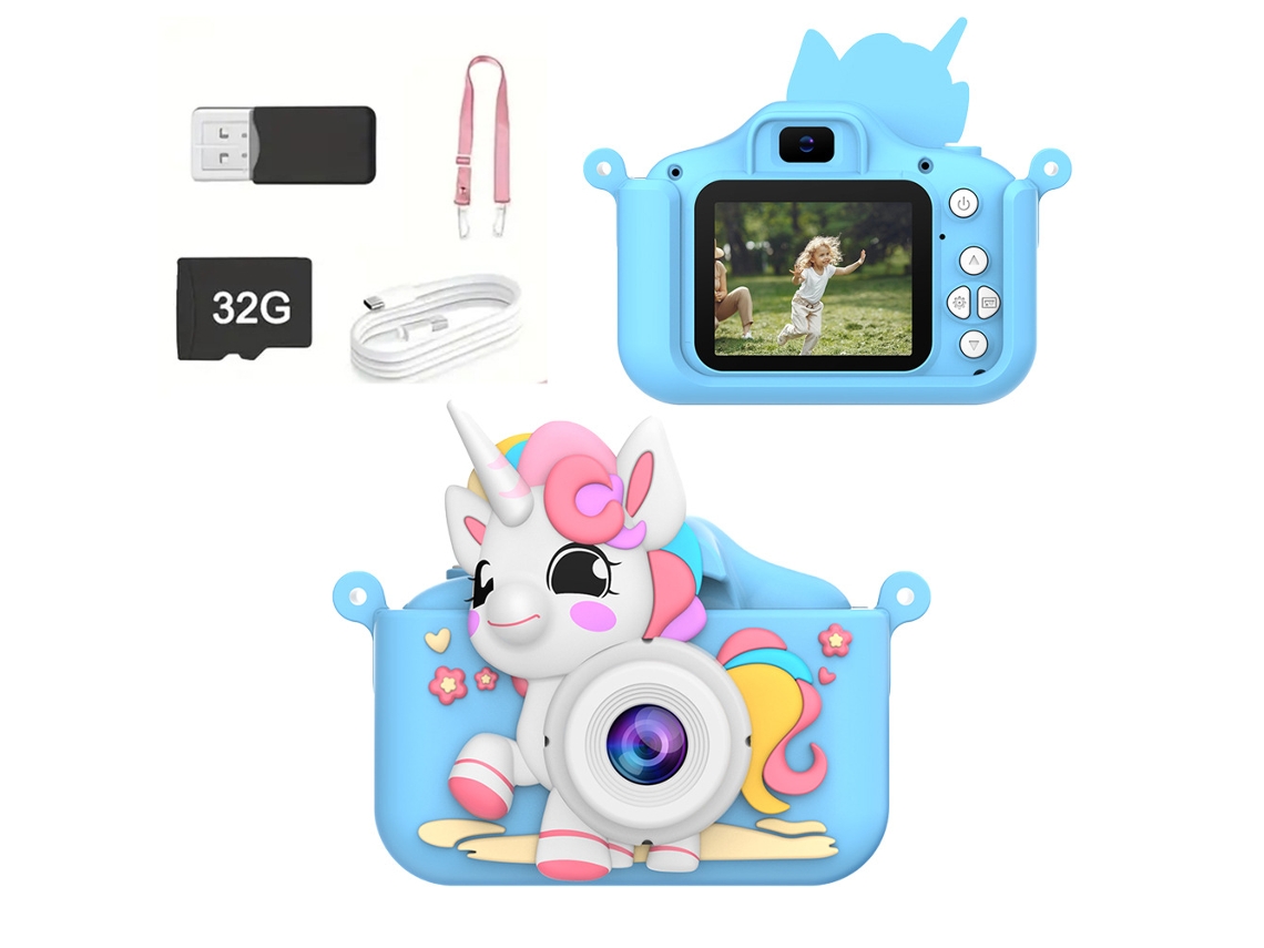 Câmera Infantil, Mini Câmera De Desenho Animado, Câmera Digital (32g-azul) Czhhmart