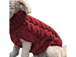 2026altiro-suéter De Invierno Para Perros, Abrigo De Forro Polar Suave De Punto Para Mascotas, Talla M, Rojo.