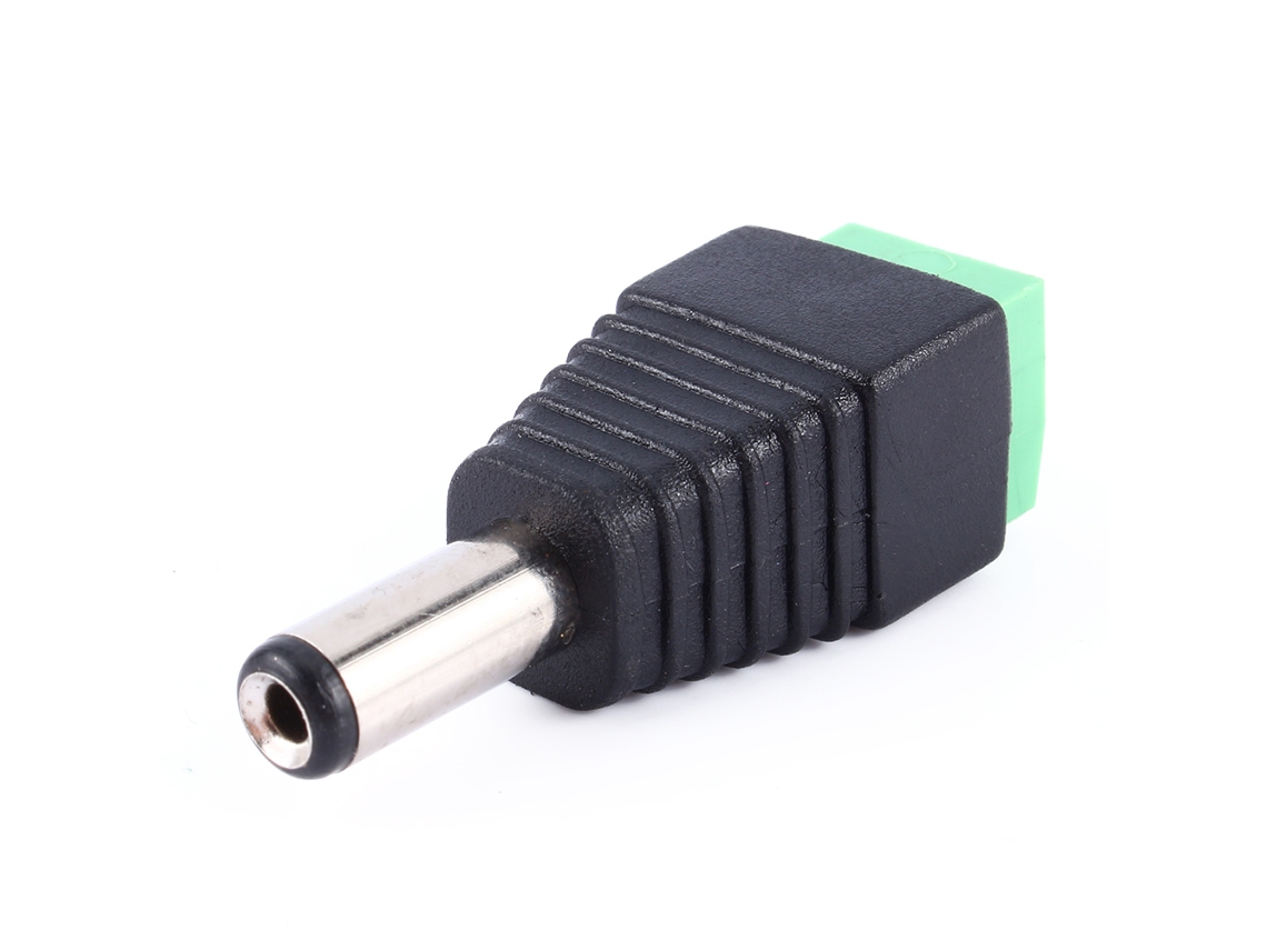 Conector Macho De Enchufe Adaptador De Corriente Cc De 2,1 X 5,5 Mm Para Luz Led De Cctv