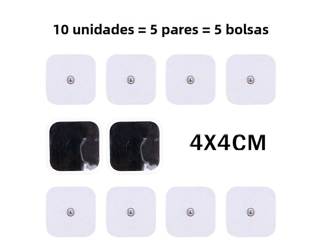 (10 Piezas, 4 X 4 Cm) Parche De Gel De Repuesto Autoadhesivo Para Terapia De Masaje De Pulso Tens