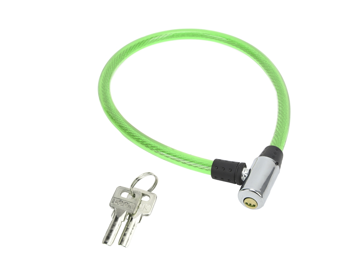 Candado De Cable Para Bicicleta Acero Fuerte Duradero Portátil Para Moto Puerta Verde