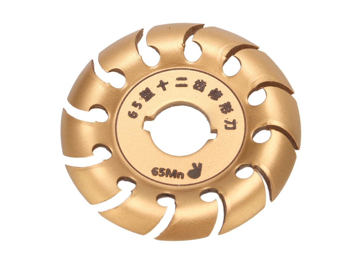 Disco amasador de acero inoxidable con 12 dientes.