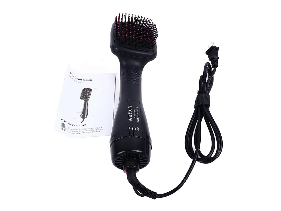 Escova Secadora De Cabelo 2 Em 1 Com Escova Alisadora E Aquecedora, Cor Rosa, 110v, Plugue Americano, 1000w