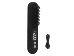 Pincel Rectificador De Pelo Caliente Con Iones Negativos Carga Rápida 30s Peine Rectificador De Pelo Negro