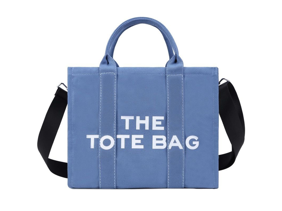 2026-bolsa De Lona Para Mujer, Bolso Casual De Lona Con Cremallera Y Correa Ajustable (azul)