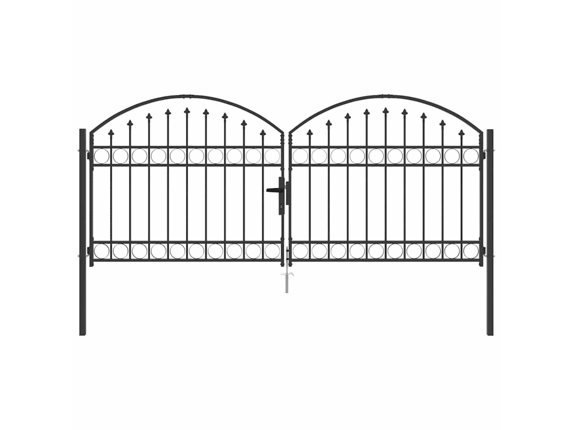 Maison Exclusive - Puerta De Cerca Assen 301 X 175,5 Cm Acero Gris Con Cerradura