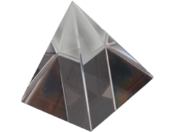 Pirámide Óptica Cristal Cuatro Caras Refracta Forma Arcoíris Decoración Oficinas Experimentos Ópticos Luz