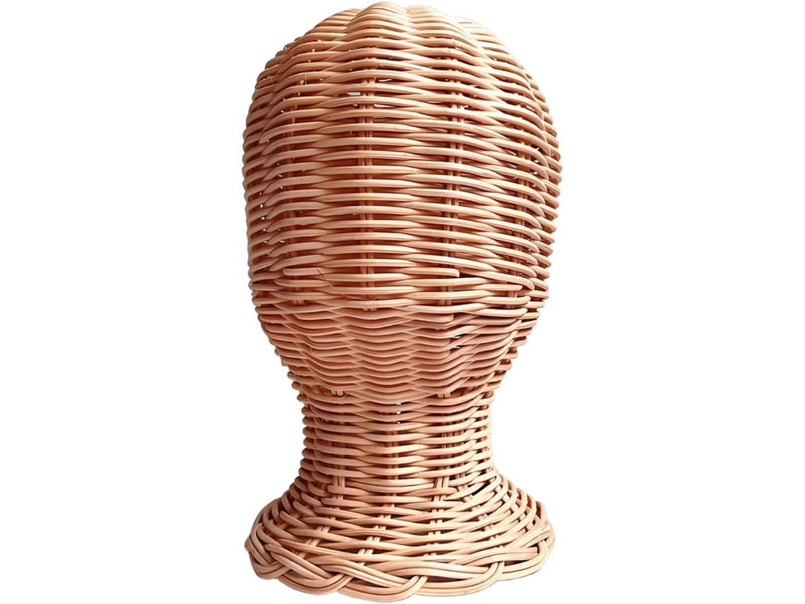 Soporte Para Sombreros Con Maniquí, Cabeza De Ratán Para Exhibición De Boinas Y Sombreros, Organizador De Cabello