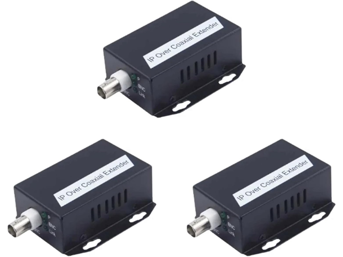 Kit De Extensión Ethernet Ip De 3 Piezas Con Extensión De Red Coaxial Hd
