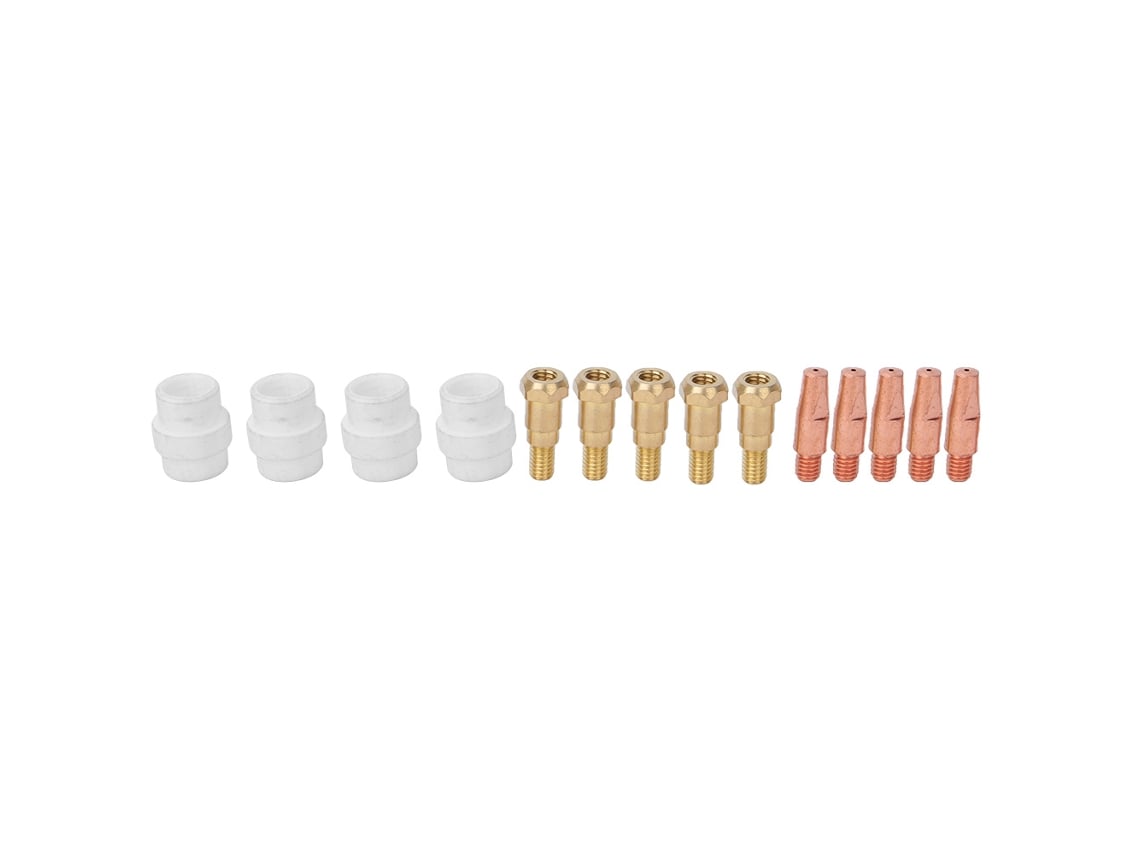 Juego de 14 piezas: Punta de contacto, difusor de gas y soporte para punta de contacto para antorcha MIG Binzel 24kd de 1,2 mm.