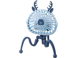 Ventilador De Escritorio Usb Ventilador Recargable Para Cochecito Bebé Cama Silencioso Retráctil Con Clip