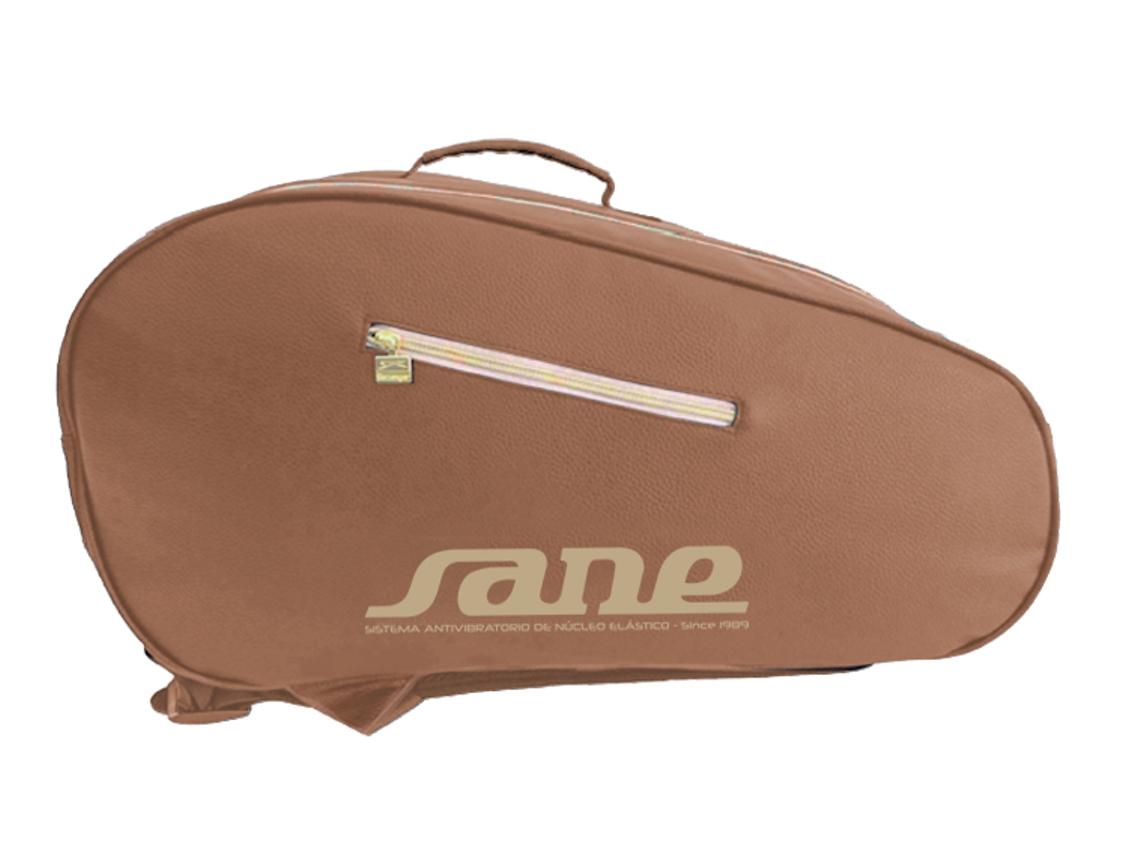 Mochila de pádel SANE PADEL Pro de piel marrón