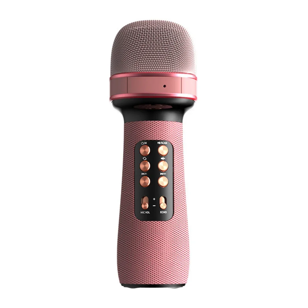 Micrófono Inalámbrico De Mano Para Música Y Canto (rosa) Compatible Con Bluetooth.
