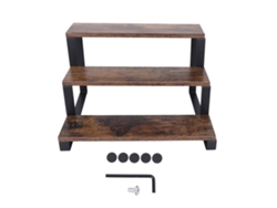 Estantería Elevada De 3 Niveles Para Exhibición En La Cocina Con Diseño Espacioso Y Estilo Moderno.