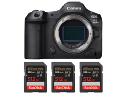 Canon EOS R5 Mark II + 3 tarjetas Sandisk de 512 GB UHS II de 300 MB/s + libro electrónico “20 consejos para fotos impresionantes”