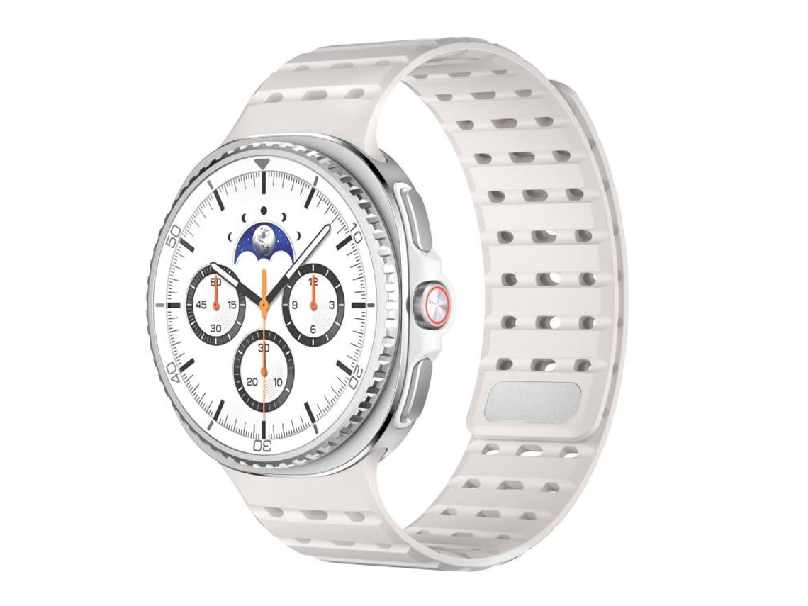 Bracelete Para Samsung Galaxy Watch 8 / 8 Classic - Silicone Magnético Respirável - Starlight