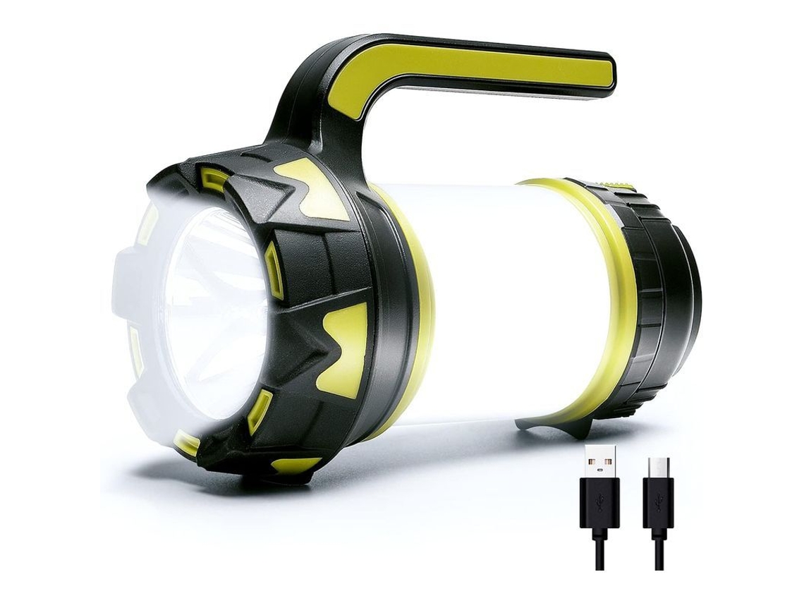 Lâmpada De Camping Led, Lanterna Potente 1000lm, Bateria 3000mah Power Bank, Recarregável Usb, Ipx4 À Prova D'água Com Luz De Alerta