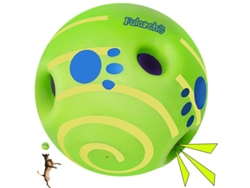 2026-pelota Para Perros De 14cm Con Chirrido Rayas Verdes Juguete Interactivo Vinilo Seguro Para Todos Los Tamaños