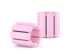 Pesas de silicona para muñecas y tobillos de 2 libras, color rosa, 1 par.