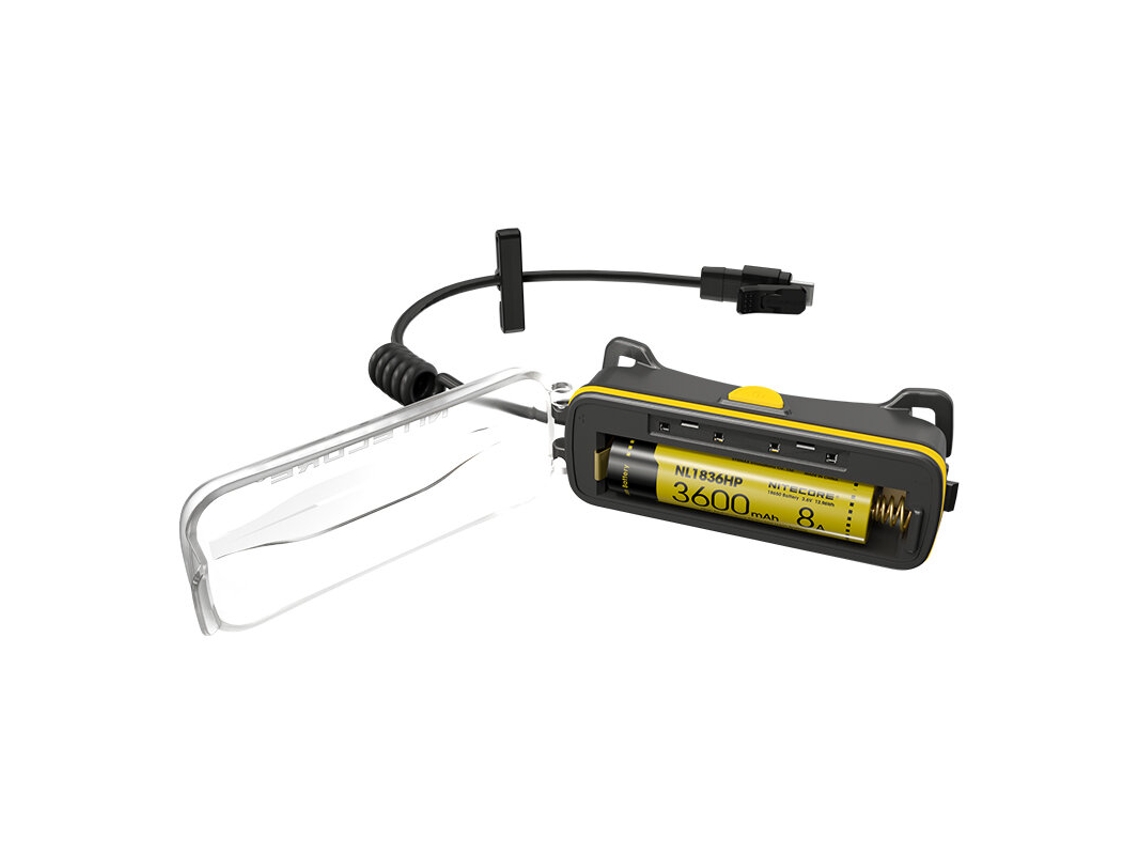 Caja de batería extendida Nitecore para faros delanteros 18650 para carreras nocturnas NU40, 43 y 50.
