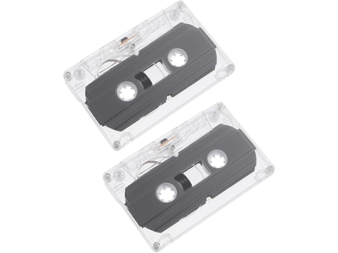 2 casetes vírgenes para grabar, casetes vacíos para manualidades, accesorio decorativo Gokoco