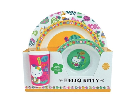Set de comida para niños - plato, bol, vaso FUN HOUSE Hello Kitty