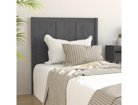 MAISON EXCLUSIVE - Cabecero de cama madera maciza de pino gris 95,5x4x100 cm