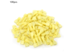 2026velora-100 Piezas Conector Hembra Aislado Nylon Amarillo Mdfn5.5-250 Terminal De Cable Alambre