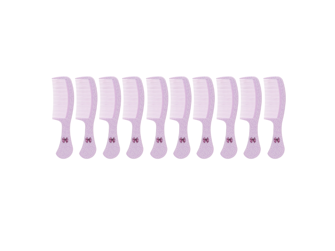 10 Peines De Dientes Anchos Antiestáticos Con Borde Redondo Ergonómico Portátil Para Peinado En Casa Y Exterior Morado