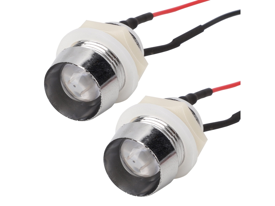 2026as-10pcs Diodos Emisores De Luz Preconectados 6~12v 10mm Con Soporte Metálico Cable 20cm Blanco Y Amarillo