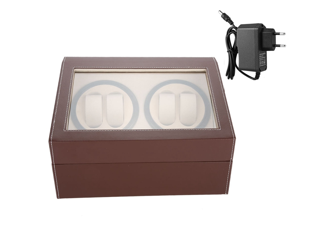 Caja automática para 4 relojes, 6 compartimentos, silenciosa