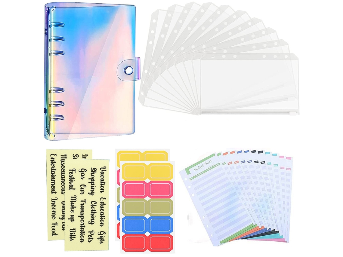Organizador De Presupuesto Con Diseño Degradado, Planificador Financiero, Carpeta De Pvc Para Ahorrar Dinero Y Elaborar Presupuestos.
