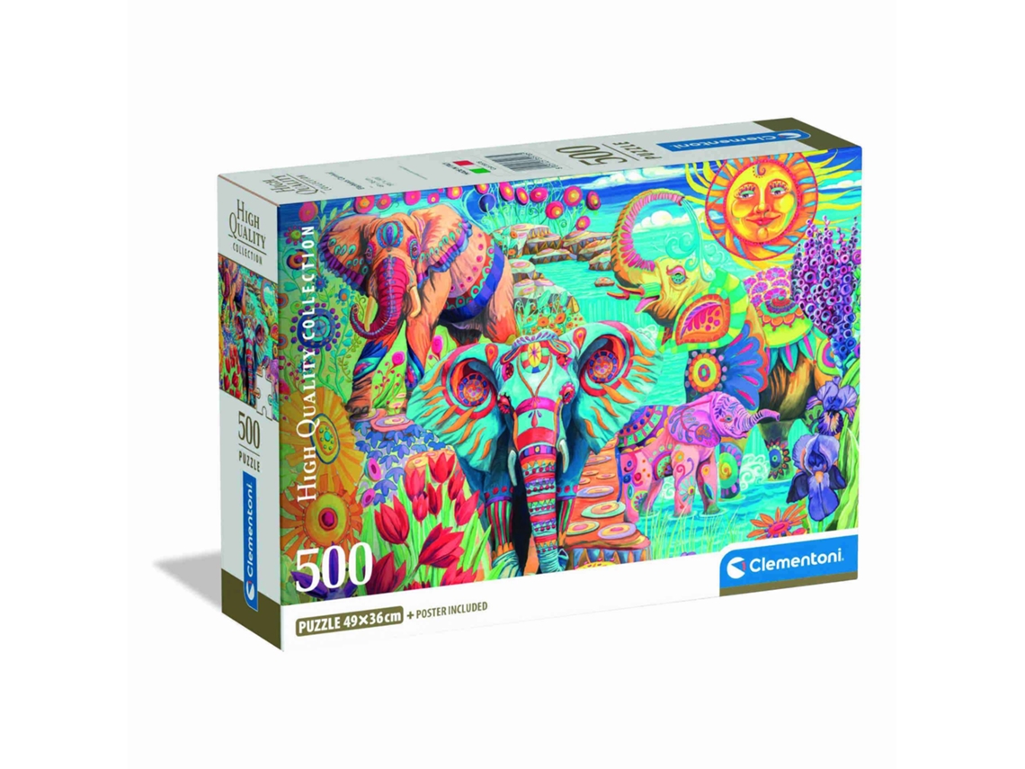 Puzzle de Carnaval de Elefantes 500 Piezas Clementoni