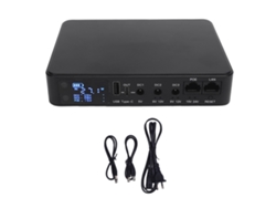 Fuente de alimentación UPS de 18000 mAh de respaldo con PoE, salidas USB de 15 V y 24 V para cámaras de seguridad enchufables.