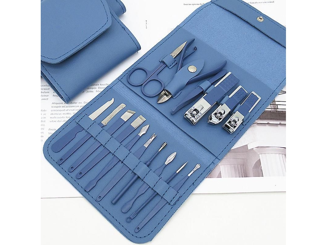 Kit Profesional De Manicura Y Pedicura Con 16 Herramientas De Acero Inoxidable Para Mujeres Y Hombres.
