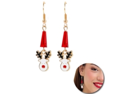 Pendientes Cabeza Reno Navideño de 1x3 cm