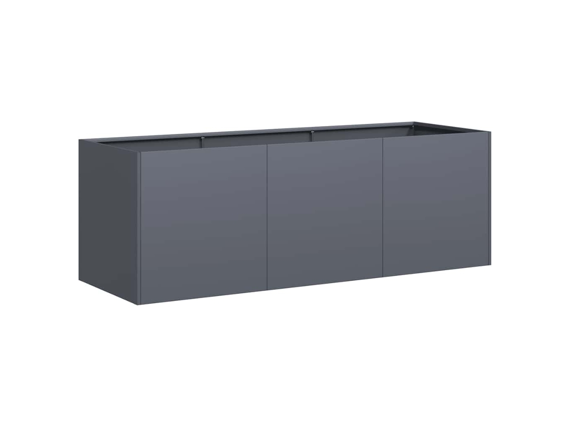 vidaXL Jardinera de acero laminado en frío antracita 120x40x40 cm
